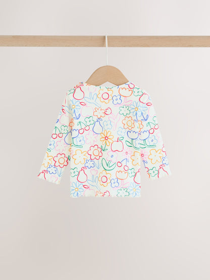 Dsiney Kidz - White Floral Printed Rib Top and Leggings Baby Set 2 Piece (0mths-2yrs) image 5