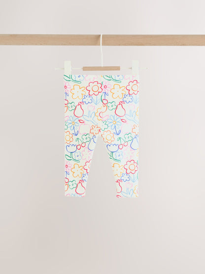 Dsiney Kidz - White Floral Printed Rib Top and Leggings Baby Set 2 Piece (0mths-2yrs) image 6