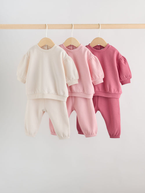 Pink Sweat Top & Joggers Set (0mths-3yrs) image 1