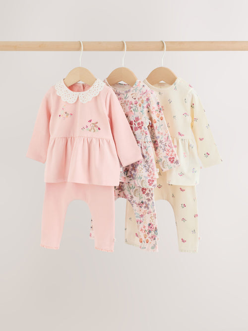 Dsiney Kidz - Pink Fairy Mouse Long Sleeve T-Shirt And Leggings Baby 6 Piece Set (0mths-2yrs) image 1