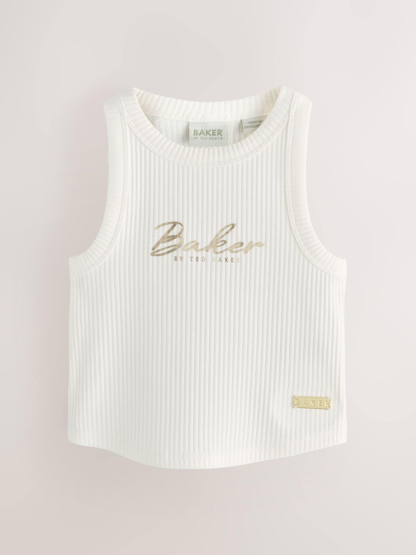 Baker by Ted Baker 3 Pack Ribbed Racer Back Vests image 2