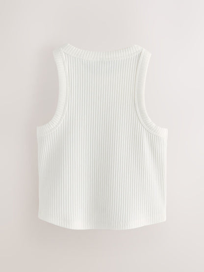 Baker by Ted Baker 3 Pack Ribbed Racer Back Vests image 3