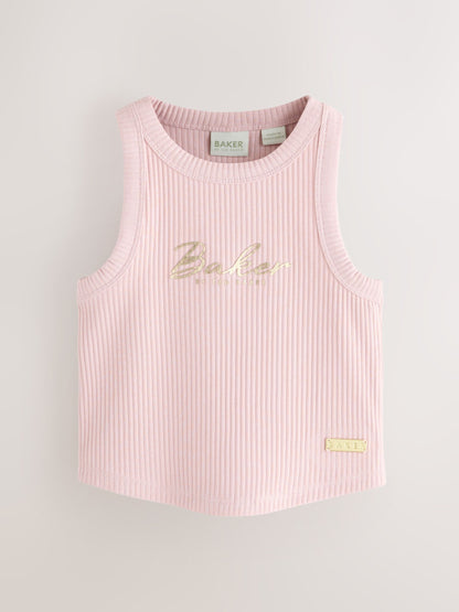 Baker by Ted Baker 3 Pack Ribbed Racer Back Vests image 4