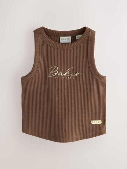 Baker by Ted Baker 3 Pack Ribbed Racer Back Vests image 5
