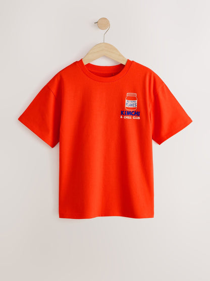 Dsiney Kidz - Red Kimchi Oversized Graphic T-Shirt (3-16yrs) image 4