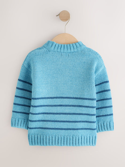 Dsiney Kidz - Blue Dogs Character Knitted Crew Neck Jumper (3mths-7yrs) image 2