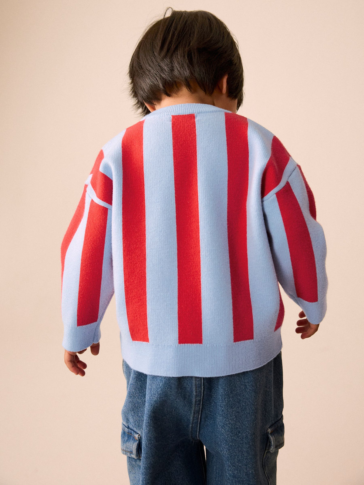 Red/Blue Toast Knitted Crew Neck Jumper (3mths-7yrs) - image 3
