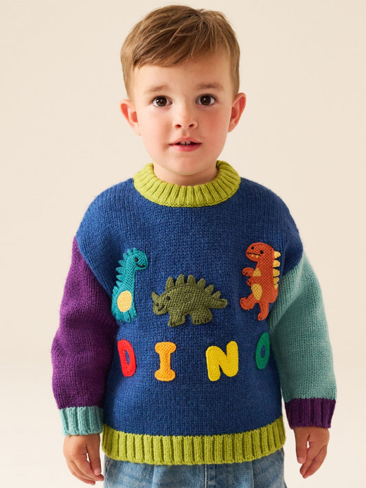 Green/Blue Character Knitted Crew Neck Jumper (3mths-7yrs) - image 1