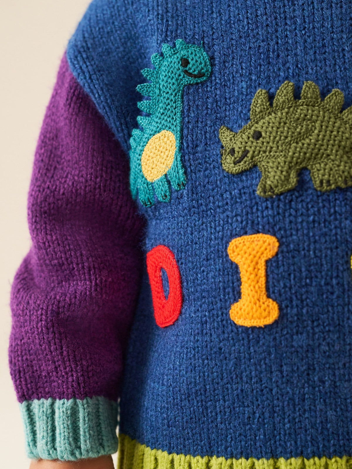 Green/Blue Character Knitted Crew Neck Jumper (3mths-7yrs) - image 4
