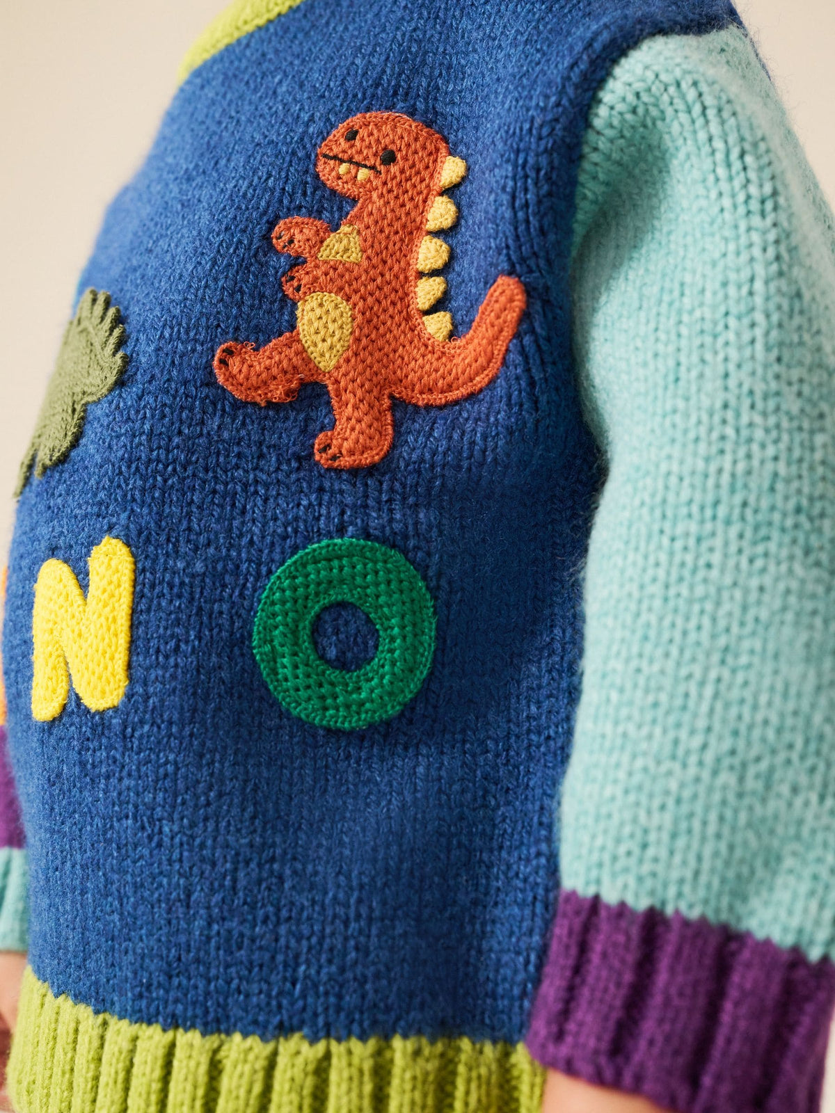 Green/Blue Character Knitted Crew Neck Jumper (3mths-7yrs) - image 5