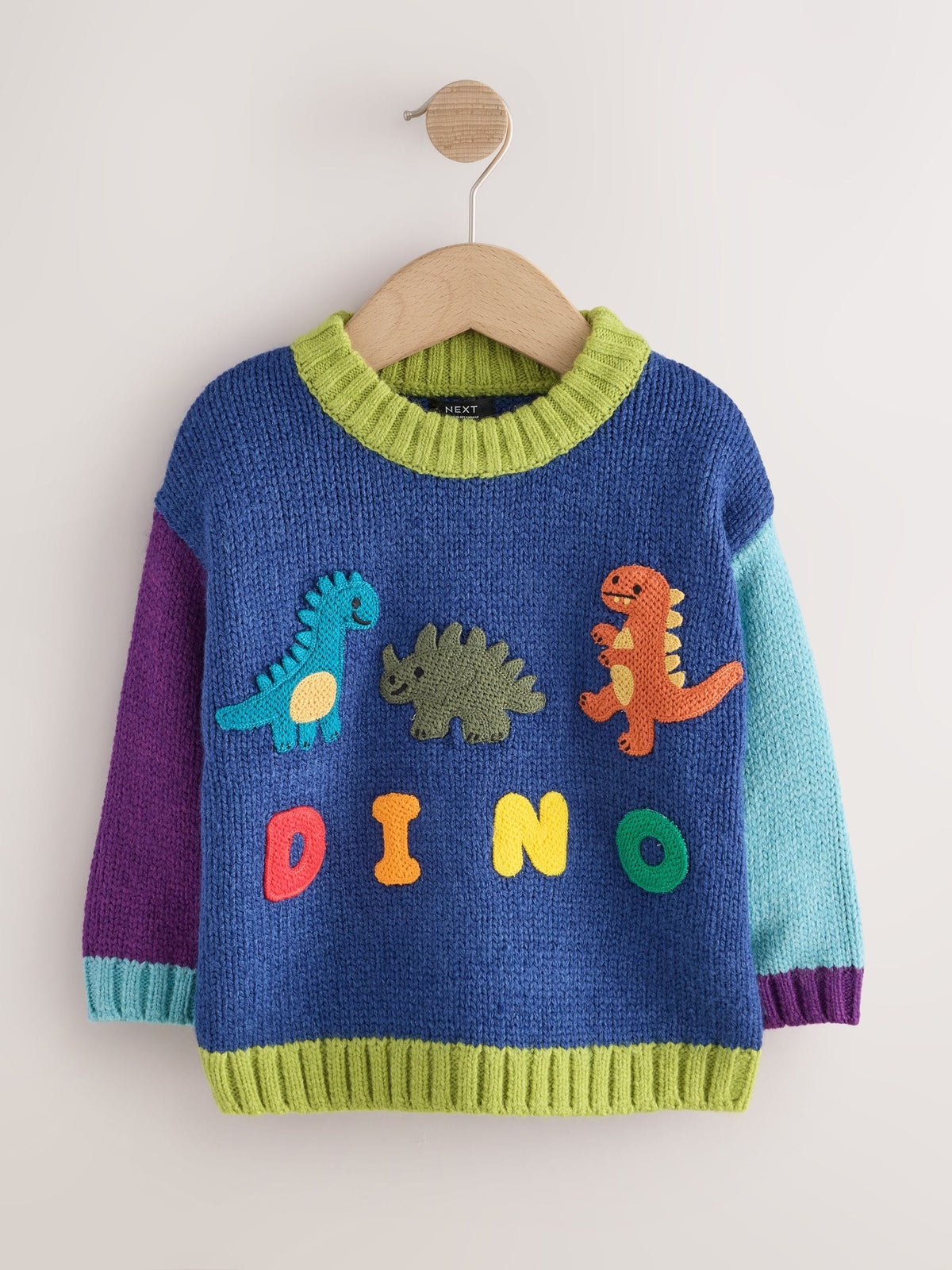 Green/Blue Character Knitted Crew Neck Jumper (3mths-7yrs) - image 6