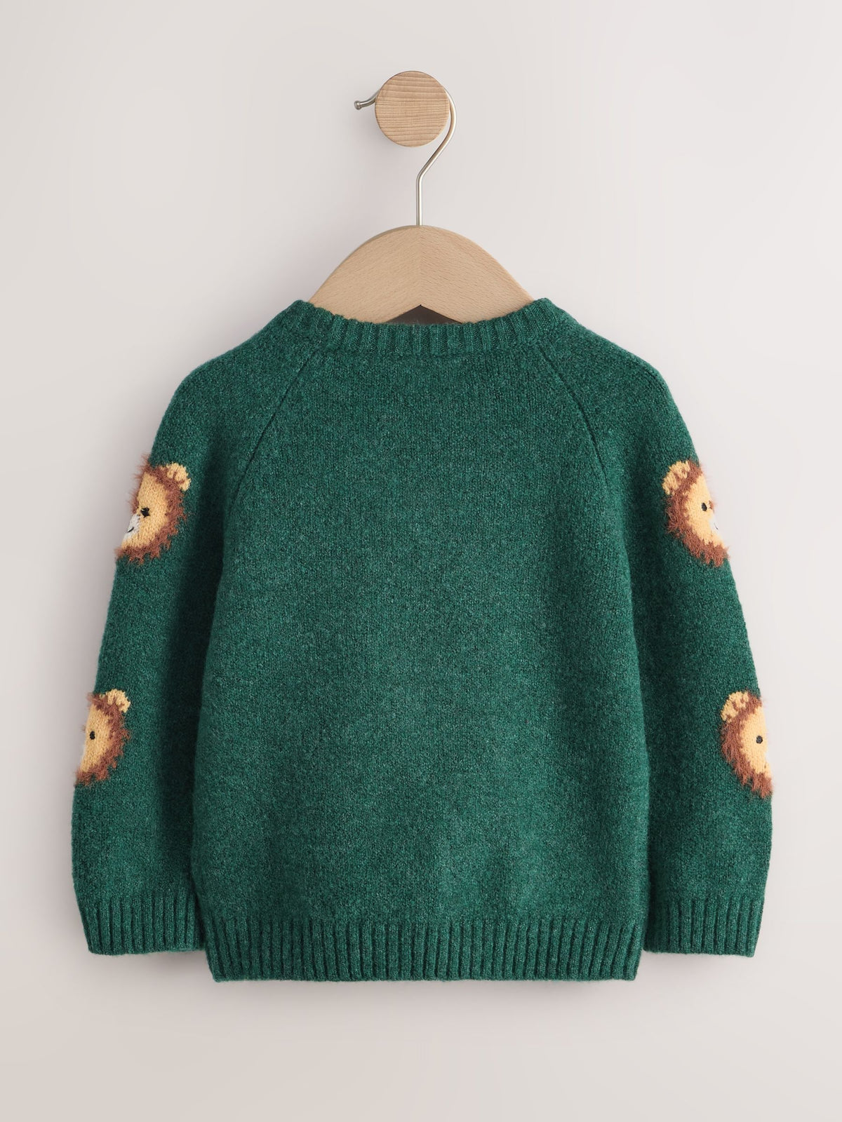 Dsiney Kidz - Green Lion All Over Character Knitted Crew Neck Jumper (3mths-7yrs) image 2