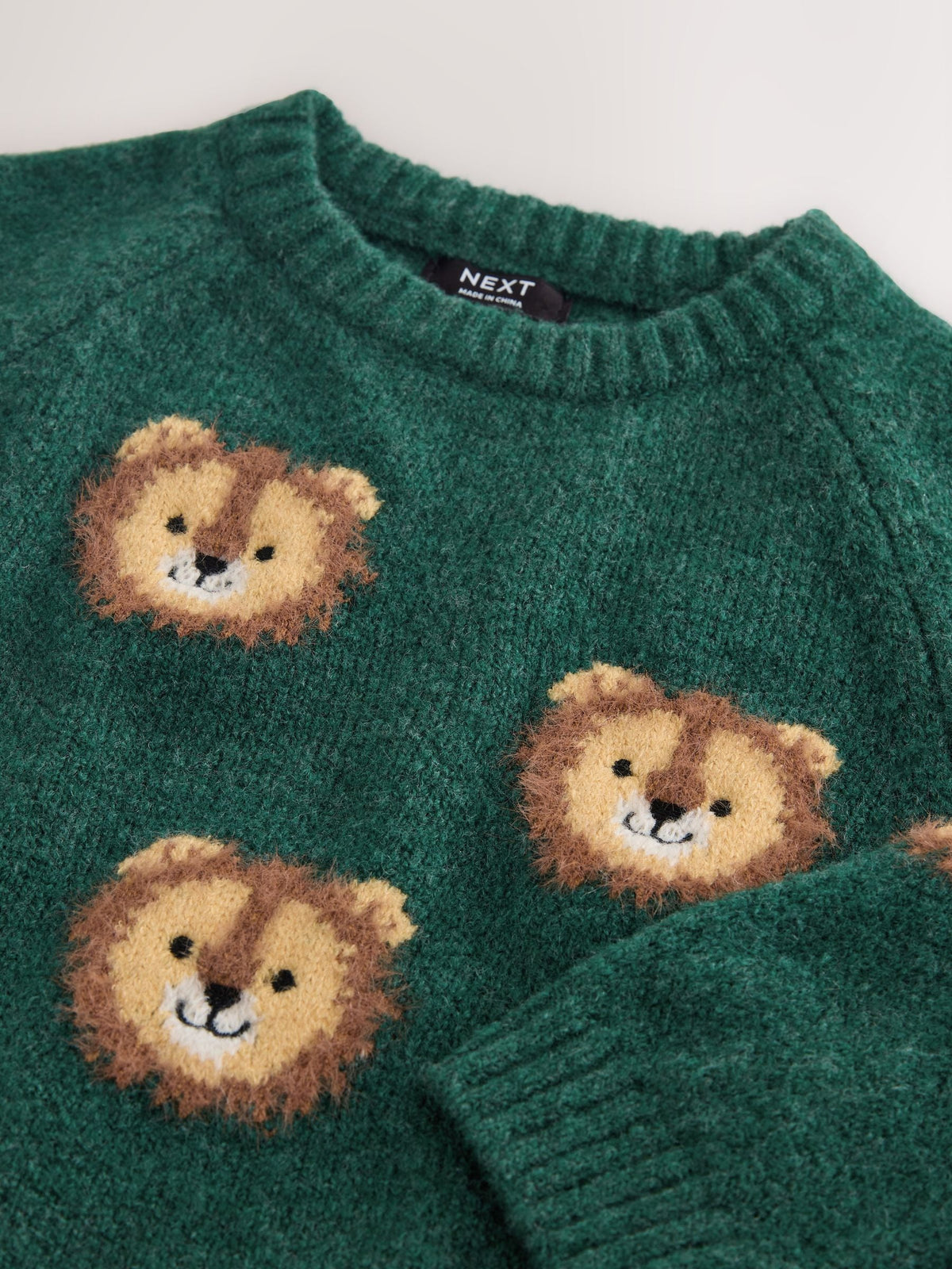 Dsiney Kidz - Green Lion All Over Character Knitted Crew Neck Jumper (3mths-7yrs) image 4