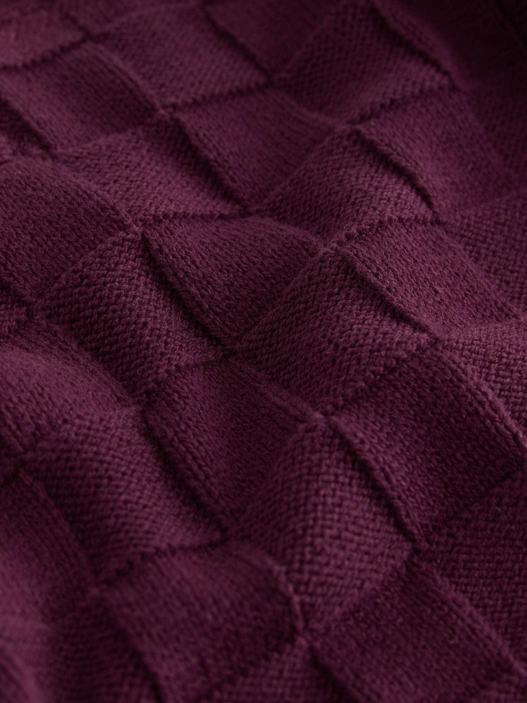 Dsiney Kidz - Plum Purple Textured Knitted Zip Neck Polo Shirt (3mths-7yrs) image 4