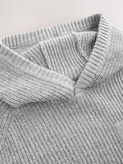 Dsiney Kidz - Grey Twist Utility Knitted Hoodie (3-16yrs) image 3