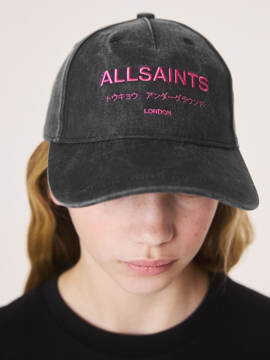 smALLSAINTS Black/Pink Logo Baseball Cap image 2