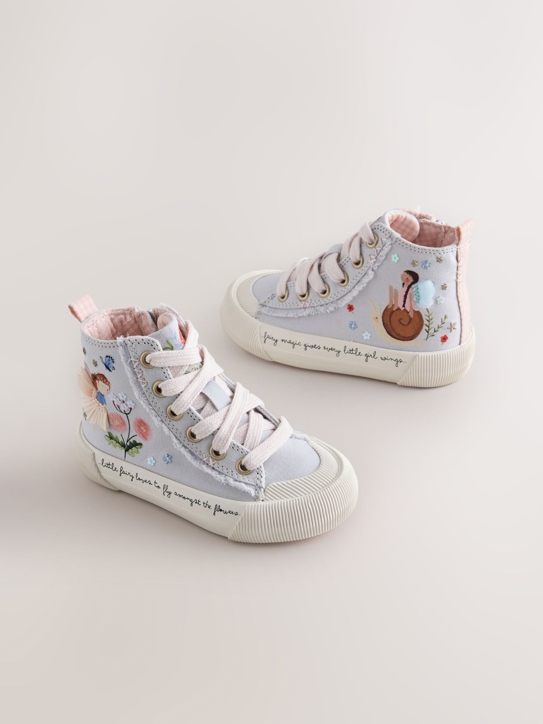 Lilac Purple Fairy Standard Fit (F) High Top Trainers image 1