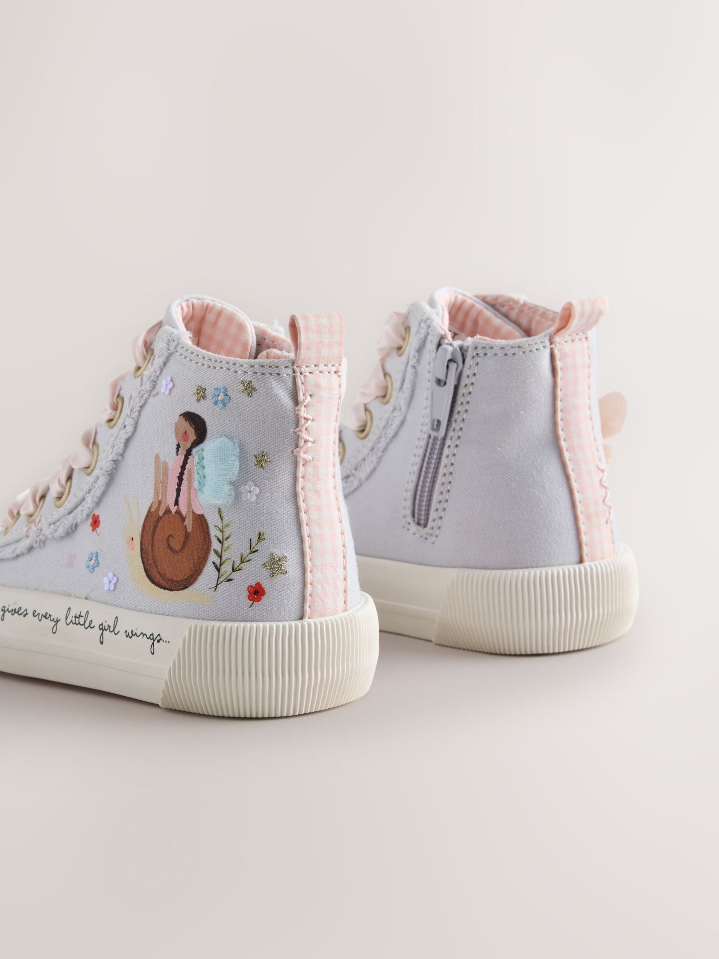 Lilac Purple Fairy Standard Fit (F) High Top Trainers image 4