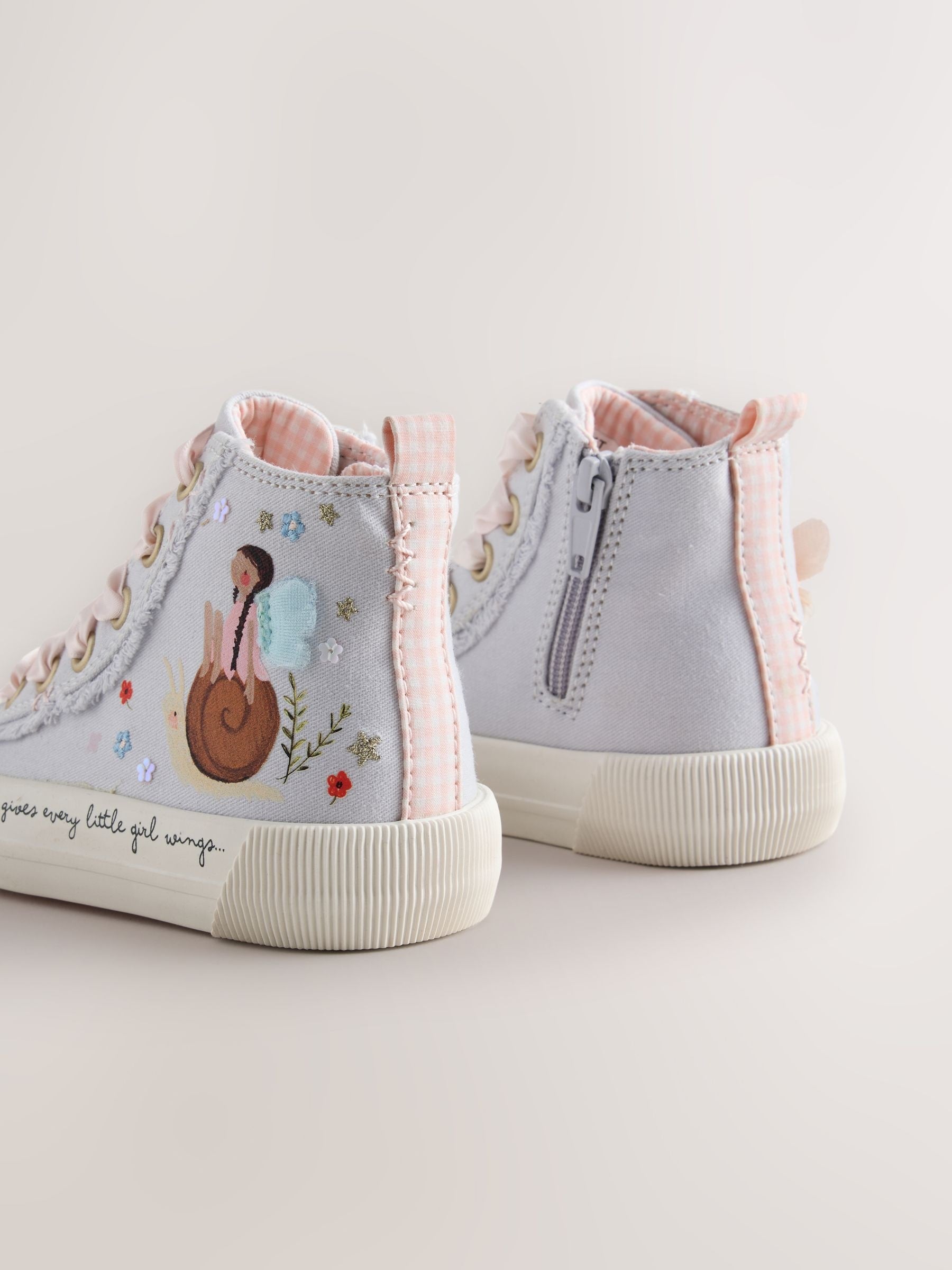 Lilac Purple Fairy Standard Fit (F) High Top Trainers image 4