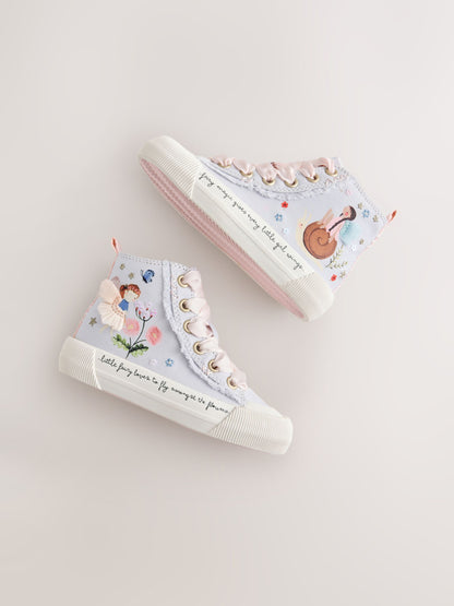Lilac Purple Fairy Standard Fit (F) High Top Trainers image 6