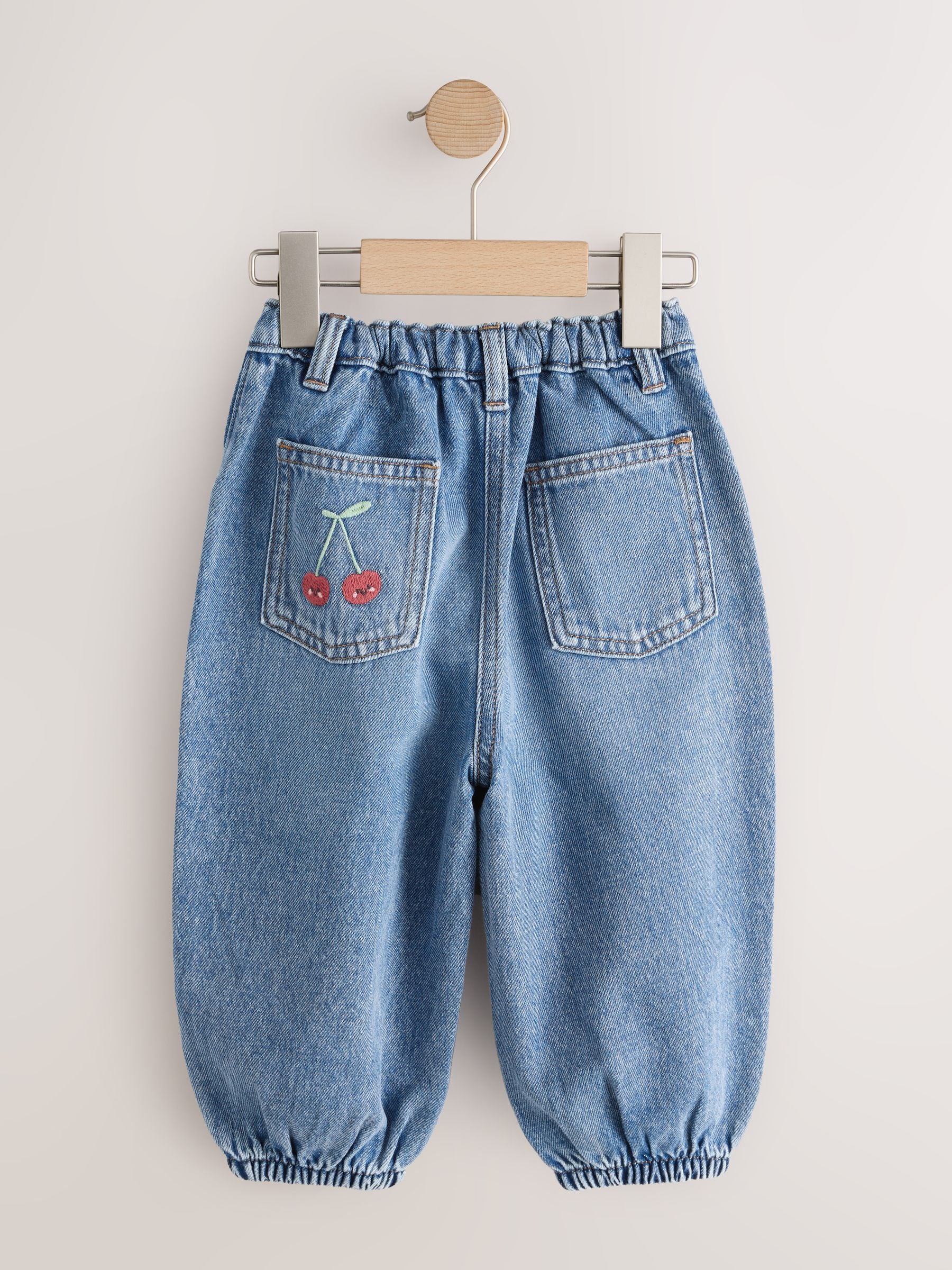 Dsiney Kidz - Mushroom/ Floral Embroidered Barrel Jeans (3mths-7yrs) image 6
