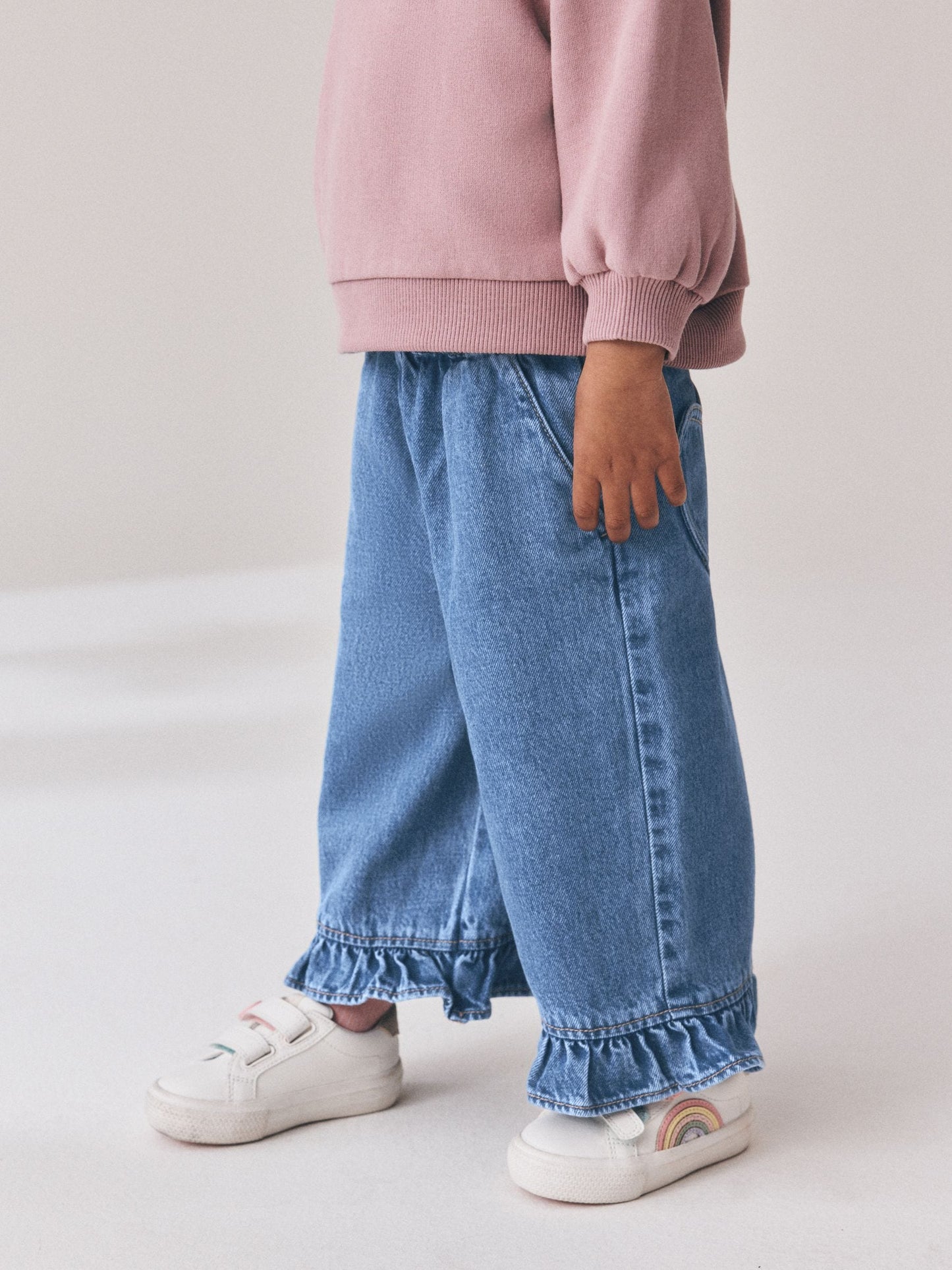 Dsiney Kidz - Denim Frill Hem Wide Leg Jeans (3mths-7yrs) image 3