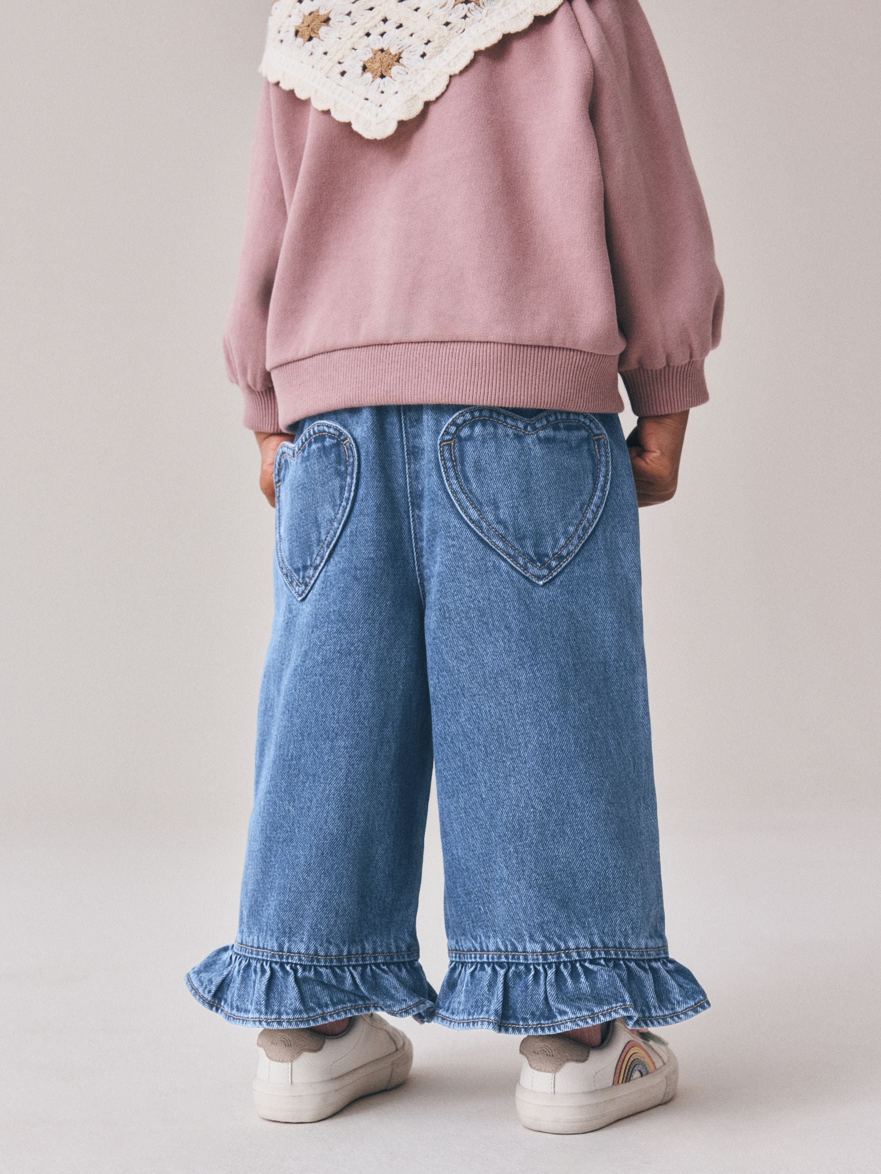 Dsiney Kidz - Denim Frill Hem Wide Leg Jeans (3mths-7yrs) image 4