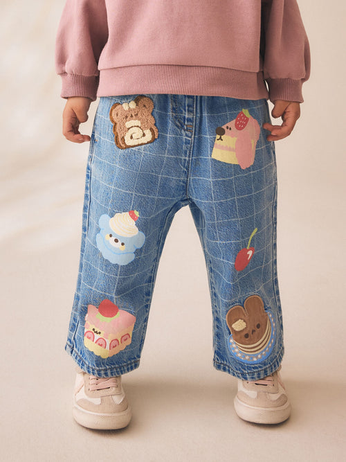 Dsiney Kidz - Dog Cake Print Wide Leg Jeans (3mths-7yrs) image 1