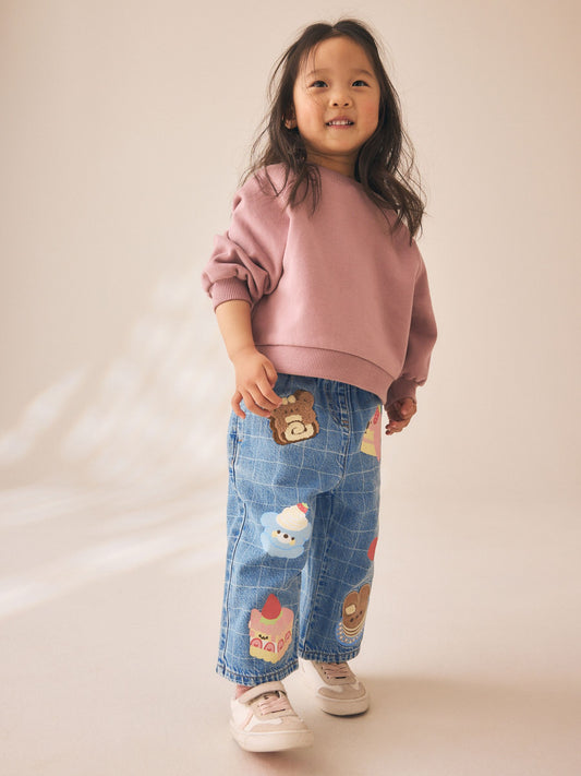 Dsiney Kidz - Dog Cake Print Wide Leg Jeans (3mths-7yrs) image 2
