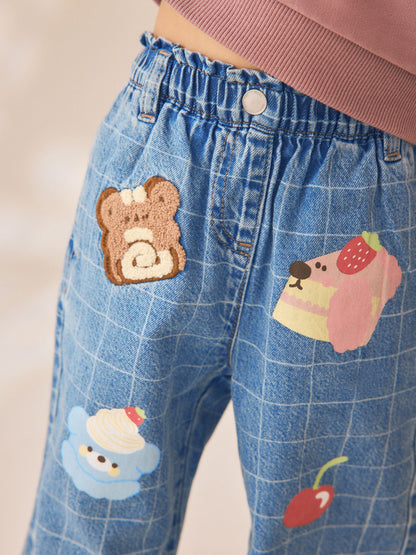 Dsiney Kidz - Dog Cake Print Wide Leg Jeans (3mths-7yrs) image 4