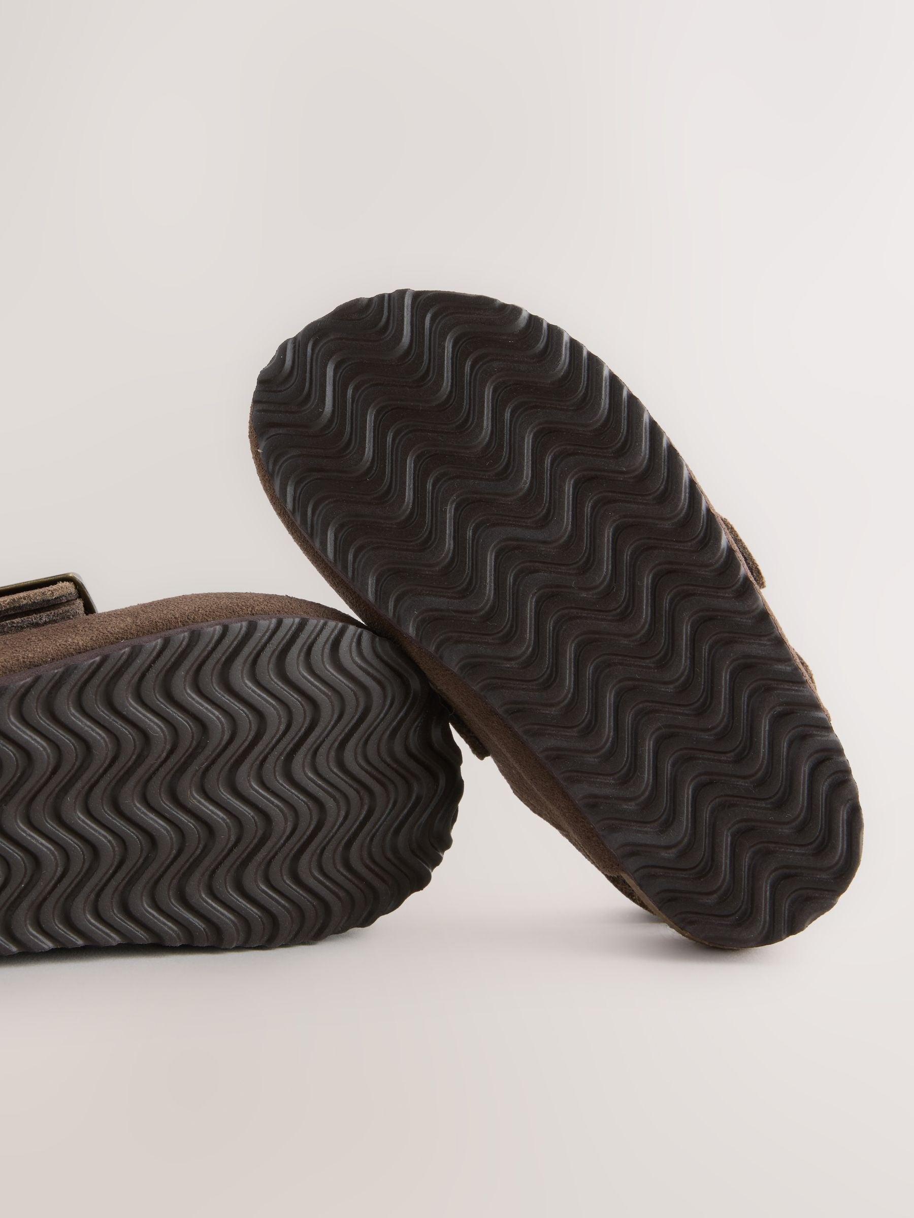 Chocolate Brown Standard Fit (F) Leather Clogs image 4