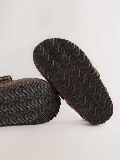 Chocolate Brown Standard Fit (F) Leather Clogs image 4