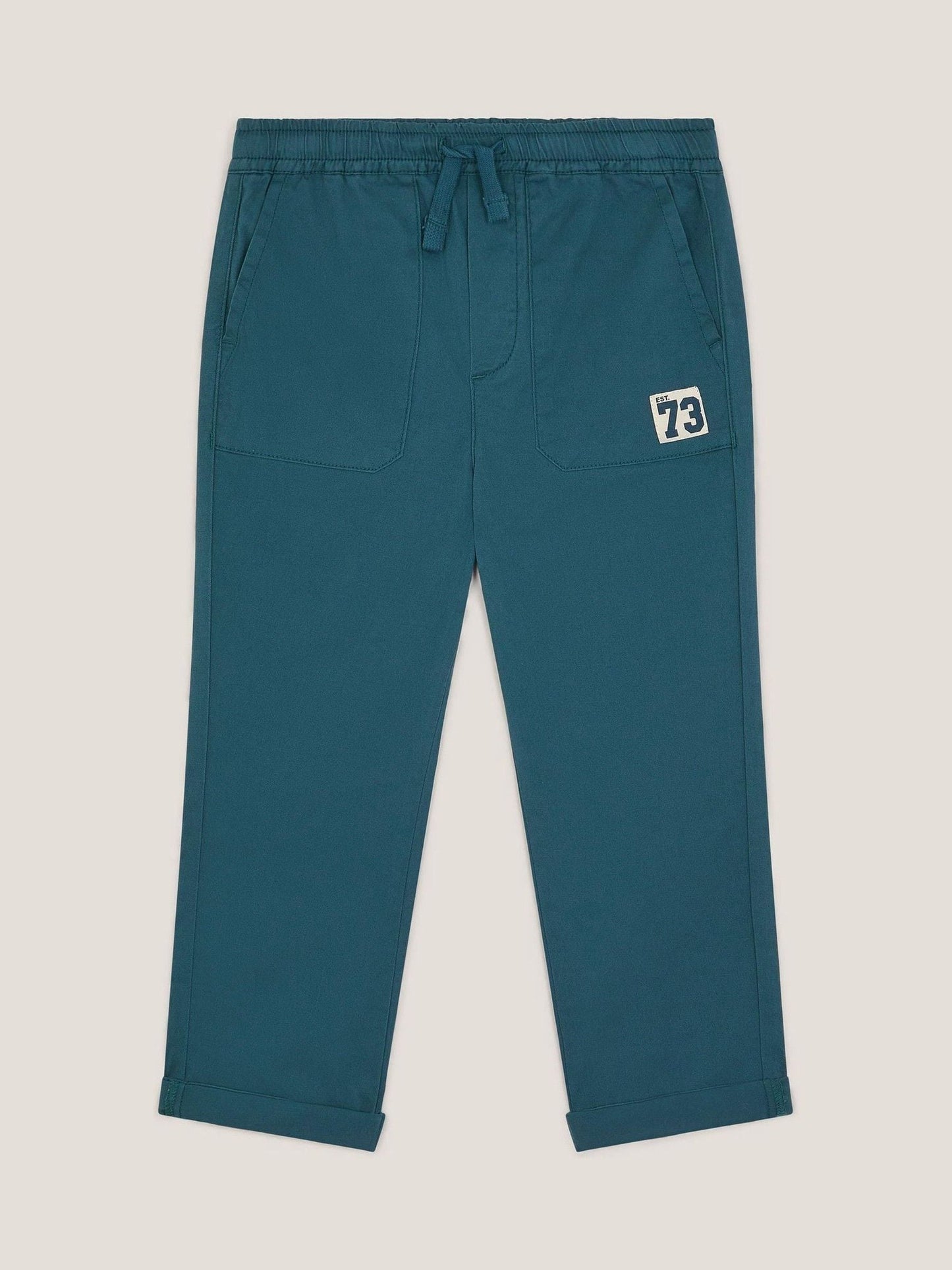 Monsoon Blue Plain Cuffed Trousers image 1
