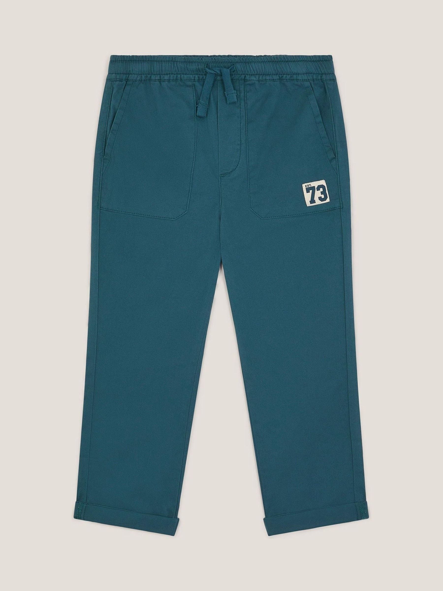 Monsoon Blue Plain Cuffed Trousers image 1
