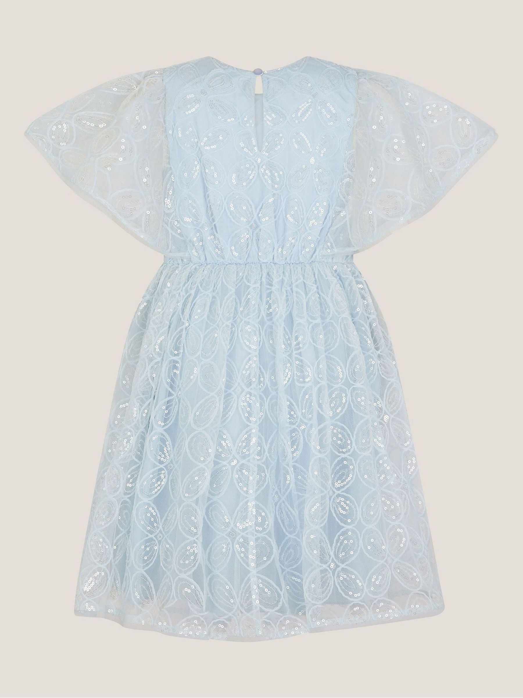Monsoon Blue Ahanna Flutter Sleeve Sequin Party Dress image 2