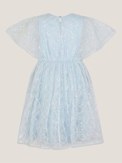 Monsoon Blue Ahanna Flutter Sleeve Sequin Party Dress image 2