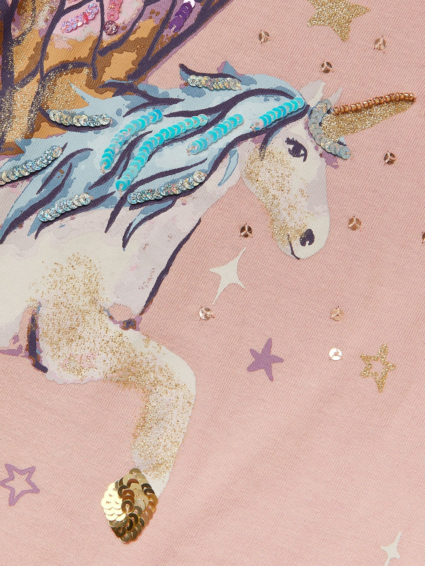 Monsoon Purple Unicorn Embellished Long Sleeve Top image 4
