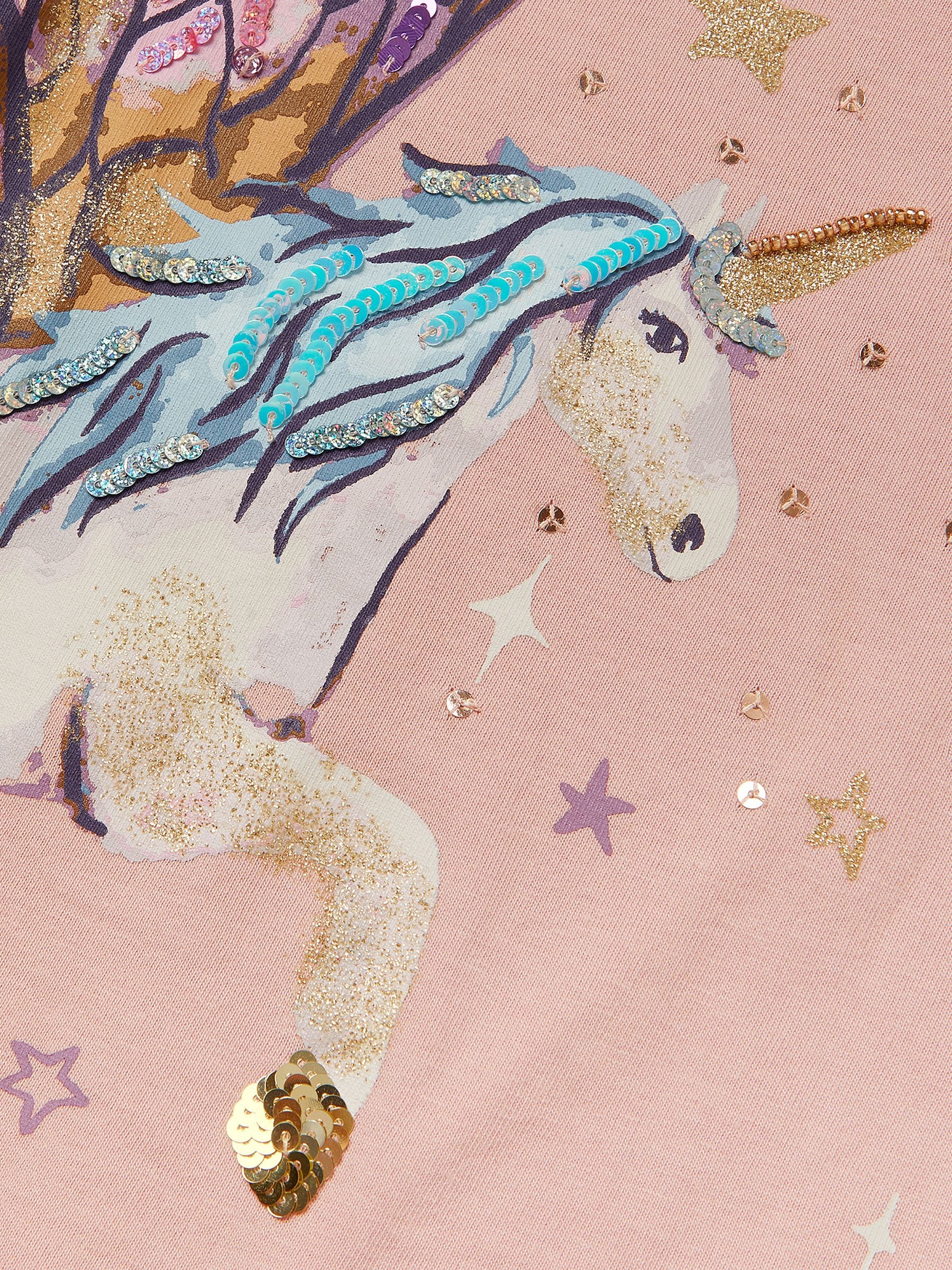 Monsoon Purple Unicorn Embellished Long Sleeve Top image 4