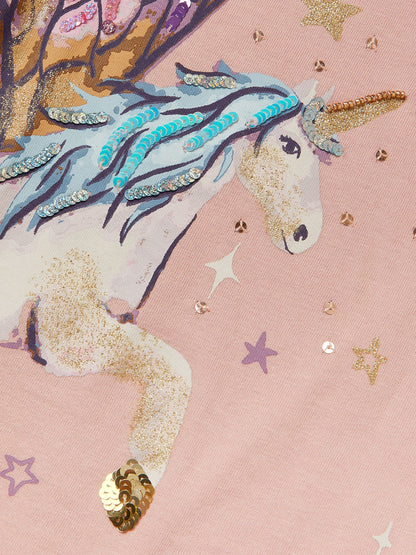 Monsoon Purple Unicorn Embellished Long Sleeve Top image 4