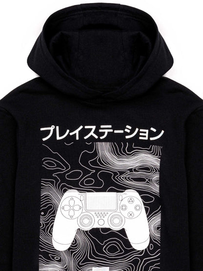 Dsiney Kidz - Vanilla Underground Black PlayStation Japanese Controller Logo Hoodie image 2