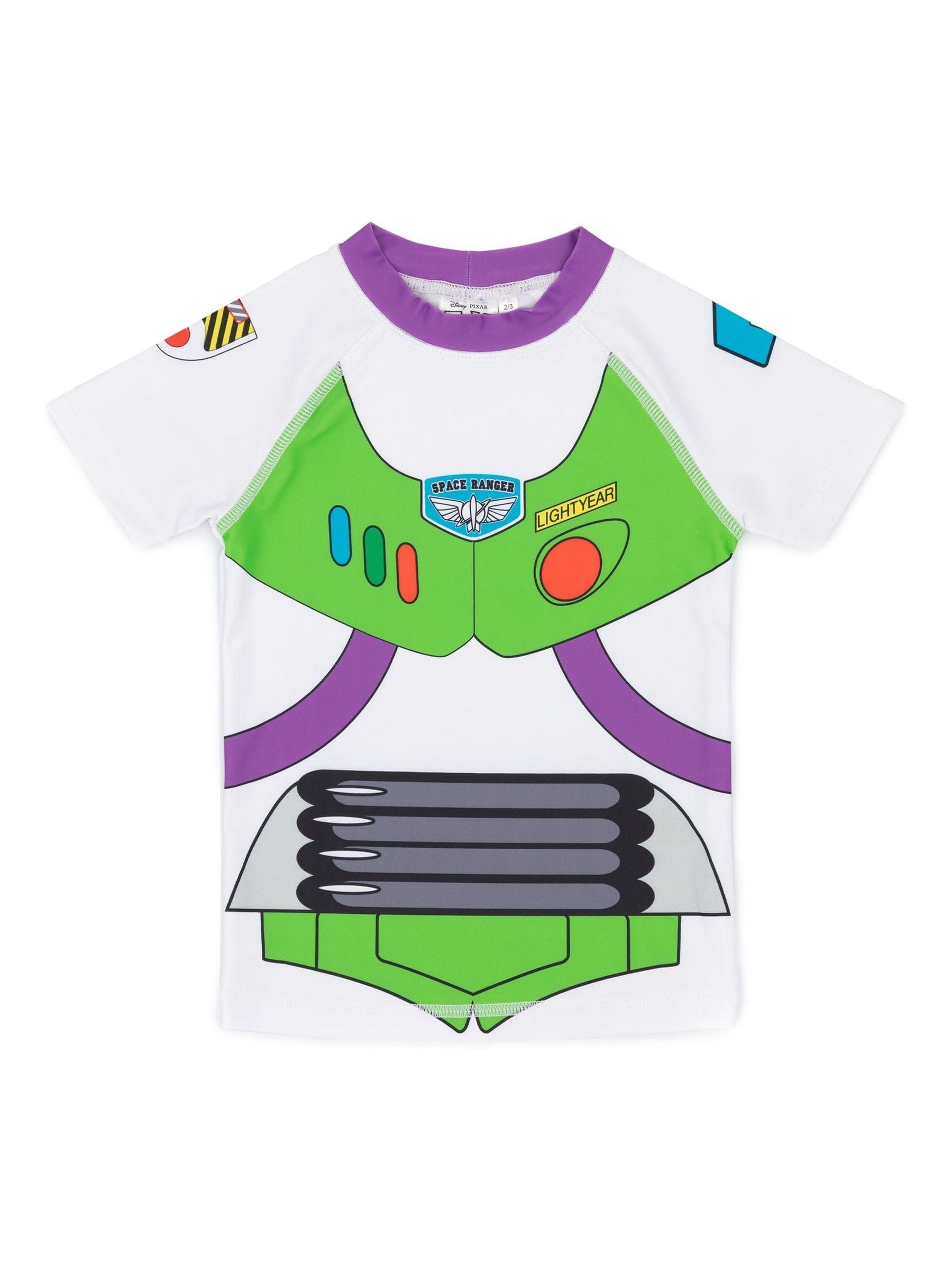 Vanilla Underground Multicoloured Disney Buzz Lightyear Novelty Dress-Up Style 2 Piece Swim Suit image 2