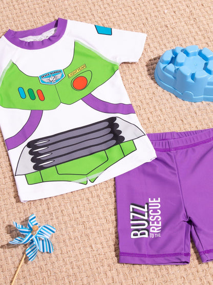 Vanilla Underground Multicoloured Disney Buzz Lightyear Novelty Dress-Up Style 2 Piece Swim Suit image 4