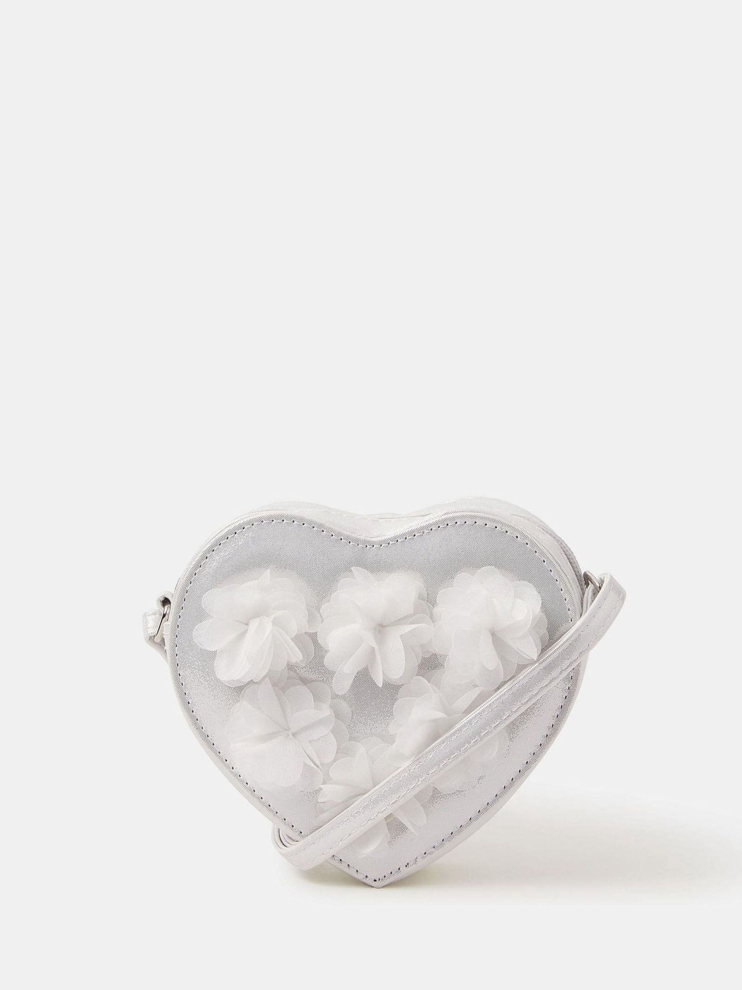 Angels By Accessorize White Girls Appliqué Floral Crossbody Bag image 1