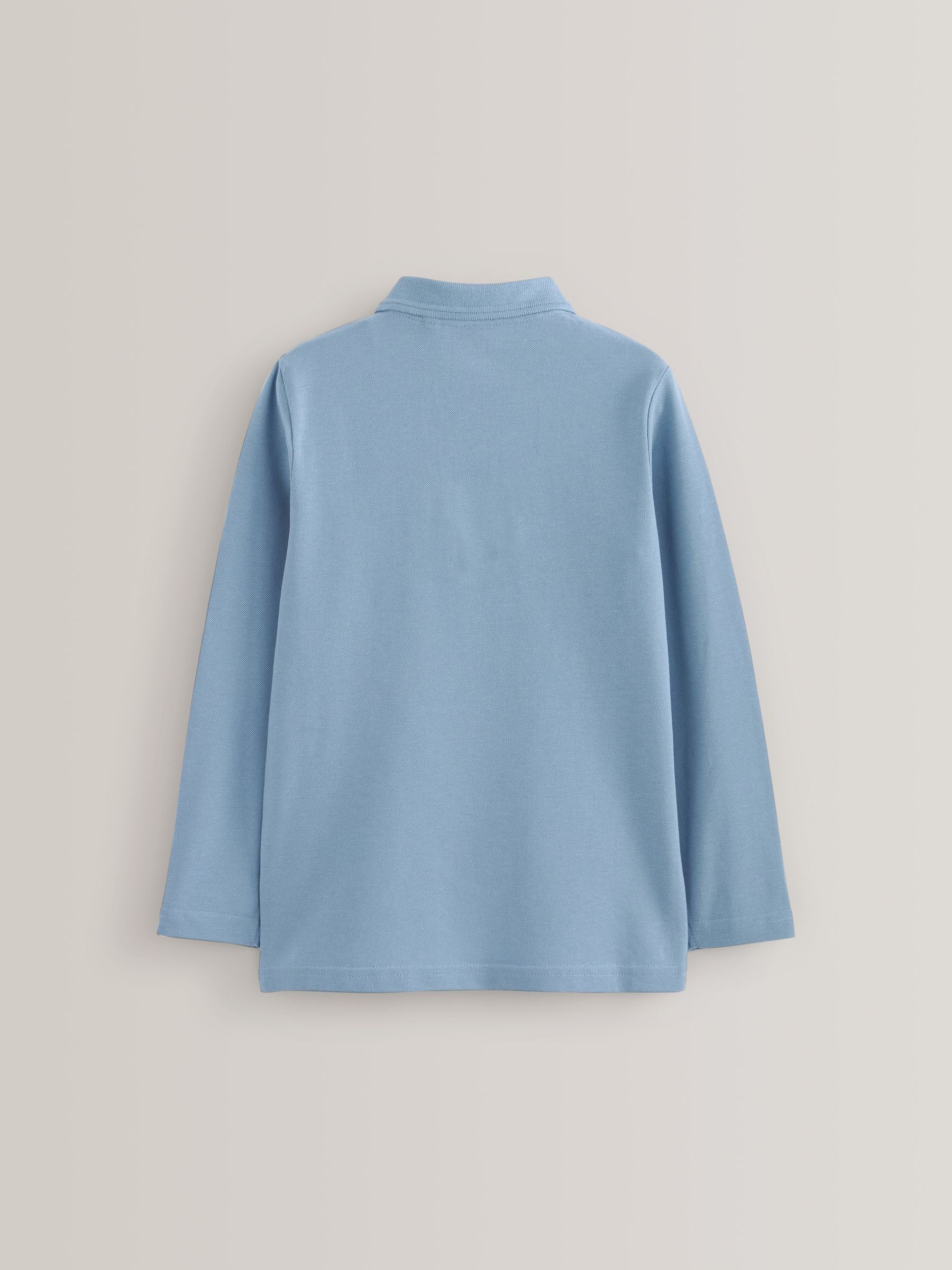 Dsiney Kidz - Blue Long Sleeve School Polo Shirts 5 Pack (3-16yrs) image 3
