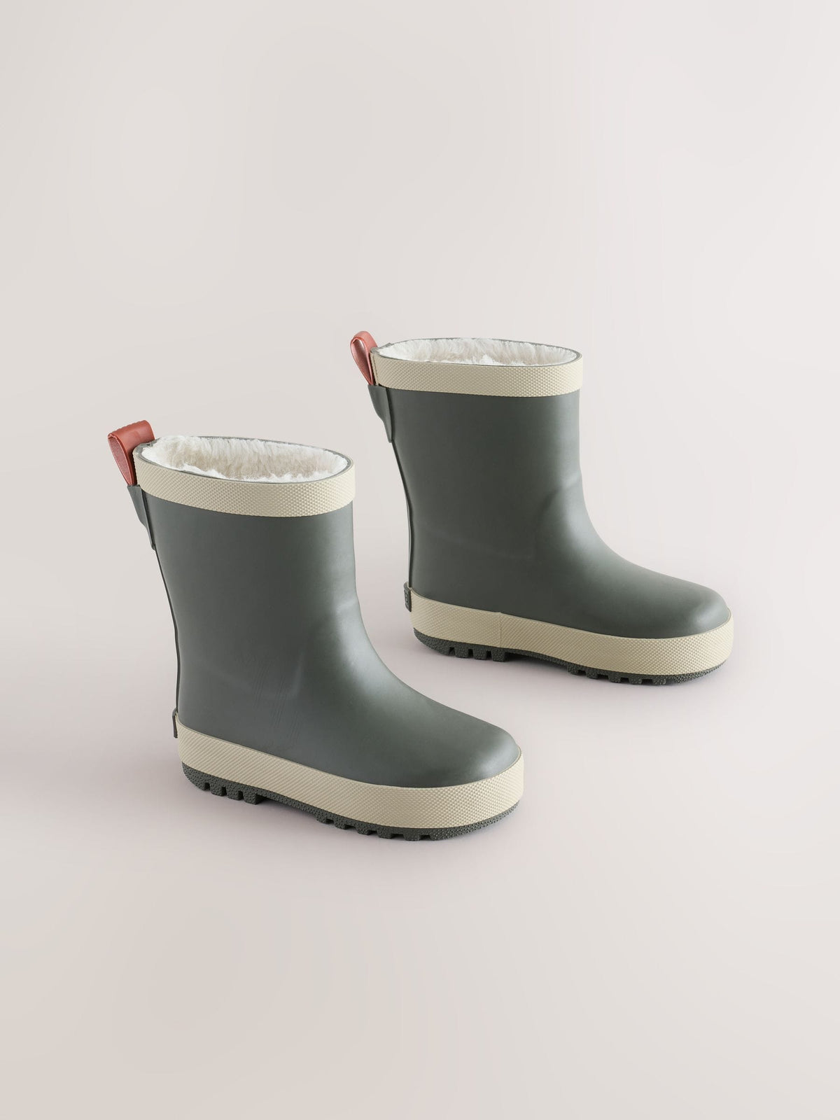 Dsiney Kidz - Green Khaki Warm Lined Rubber Wellies image 1
