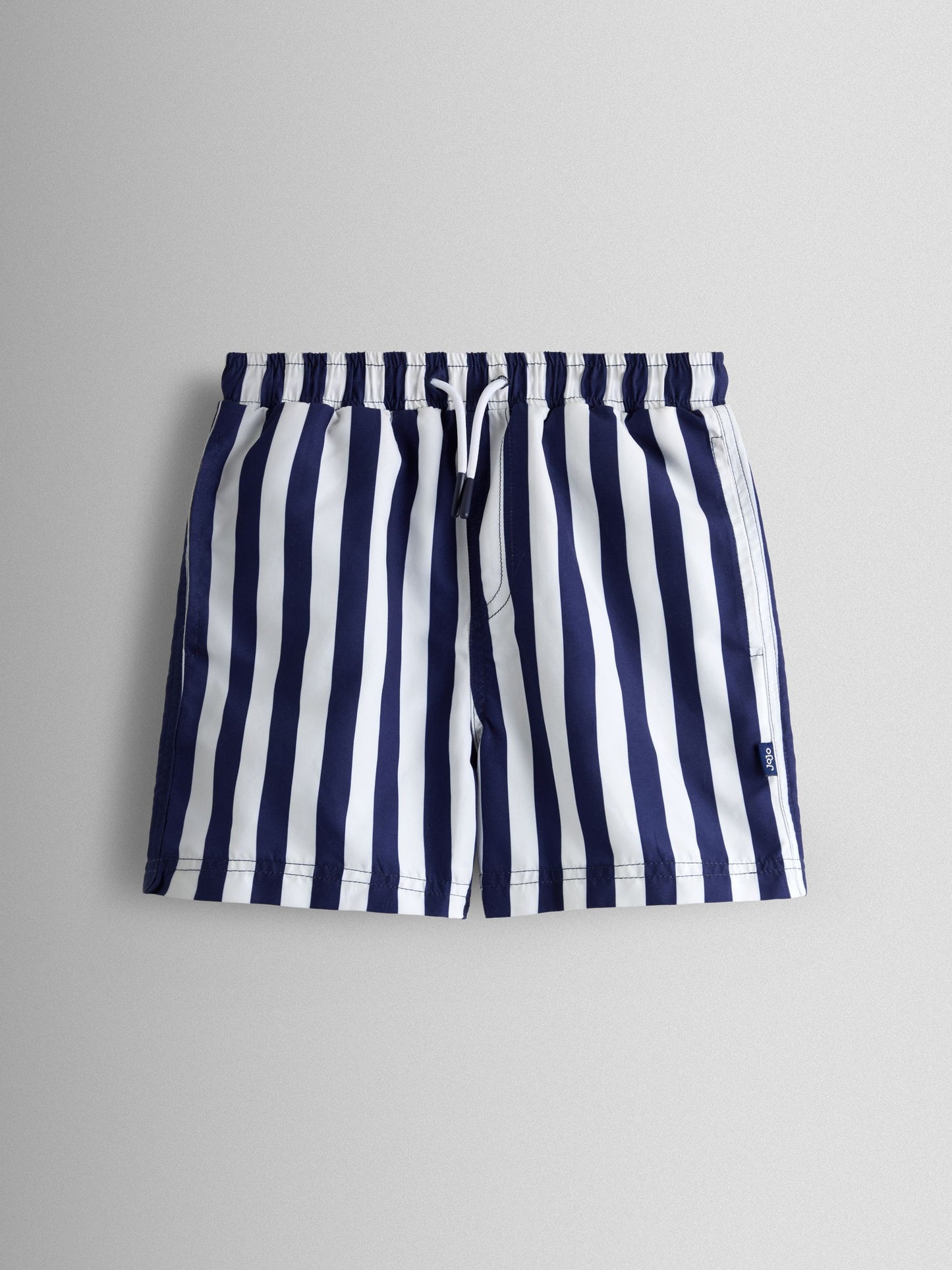 JoJo Maman Bébé Multi Blue & Red Nautical Stripe Swim Shorts 2 Pack image 2