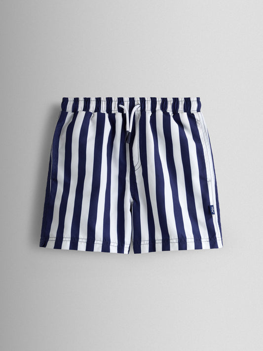 JoJo Maman Bébé Multi Blue & Red Nautical Stripe Swim Shorts 2 Pack image 2