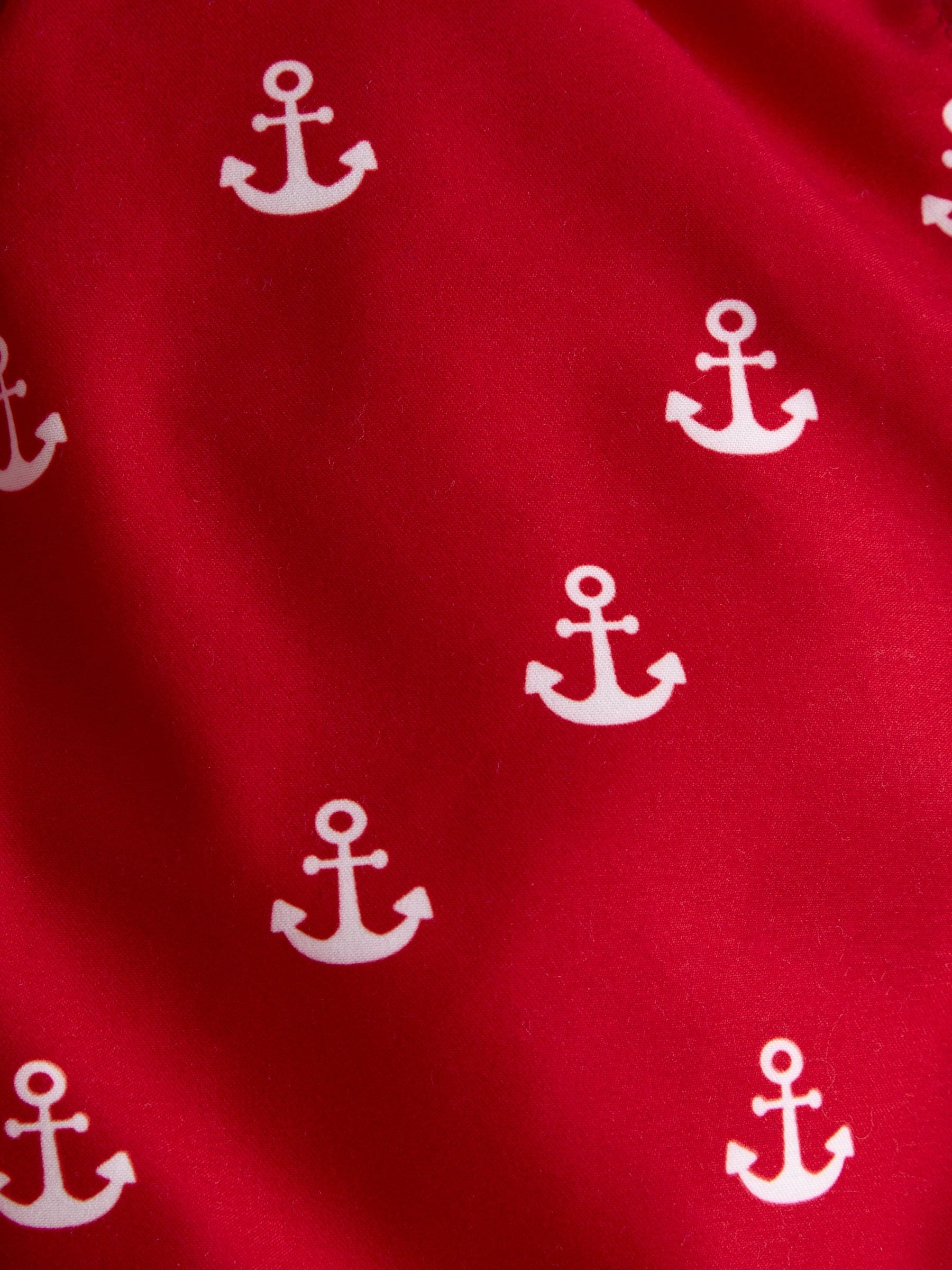 JoJo Maman Bébé Multi Blue & Red Nautical Stripe Swim Shorts 2 Pack image 7