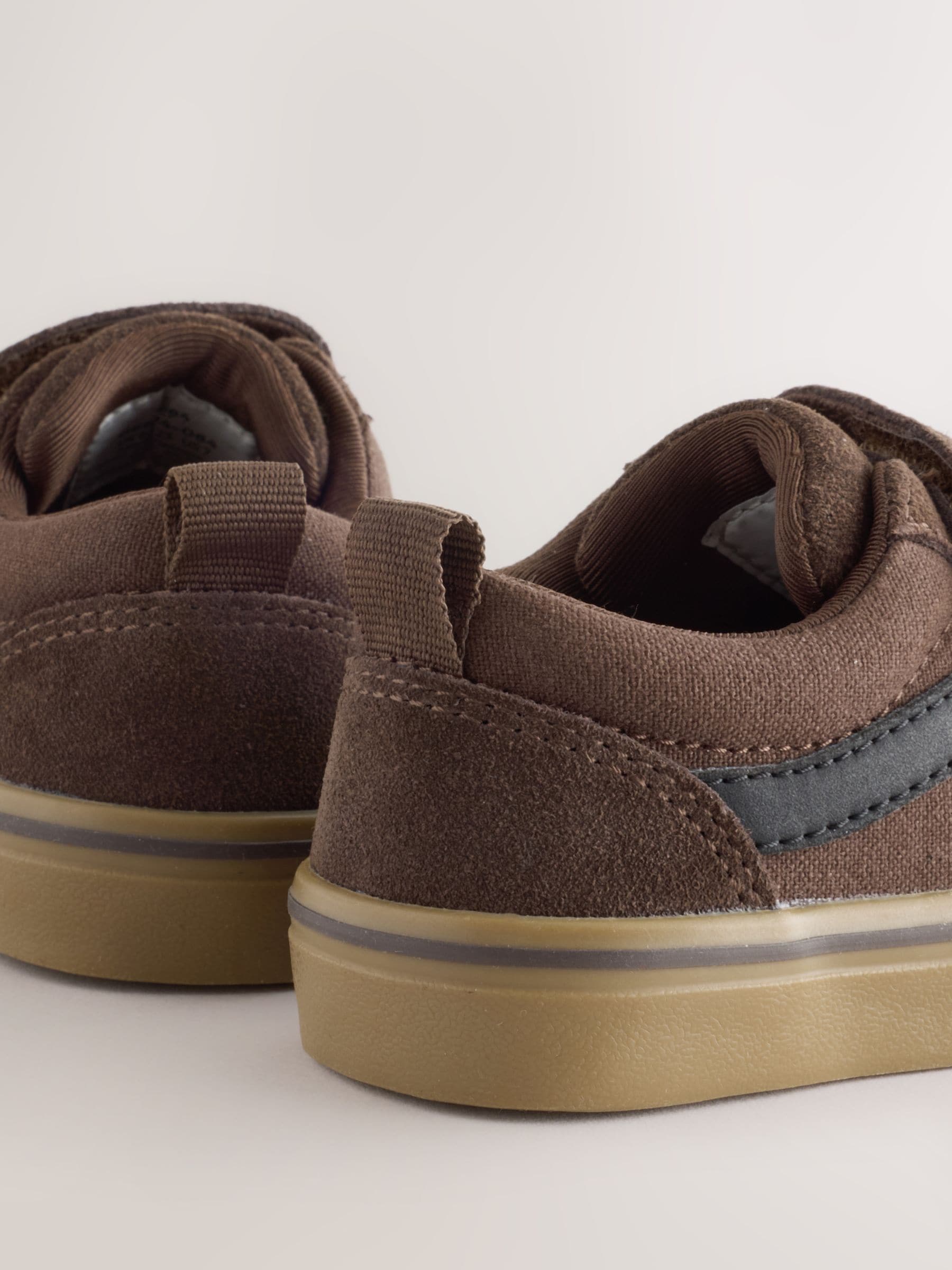 Chocolate Brown Wide Fit (G) Touch Fastening Trainers image 5