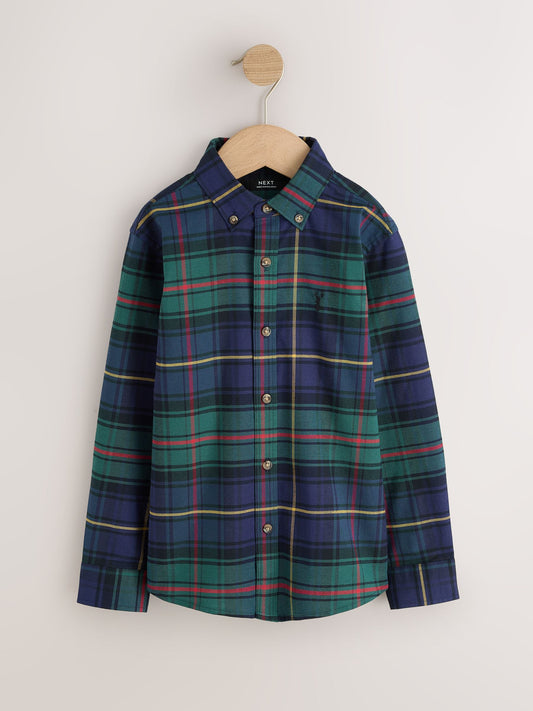 Green Check Single Oxford Shirt (3-16yrs) - image 1